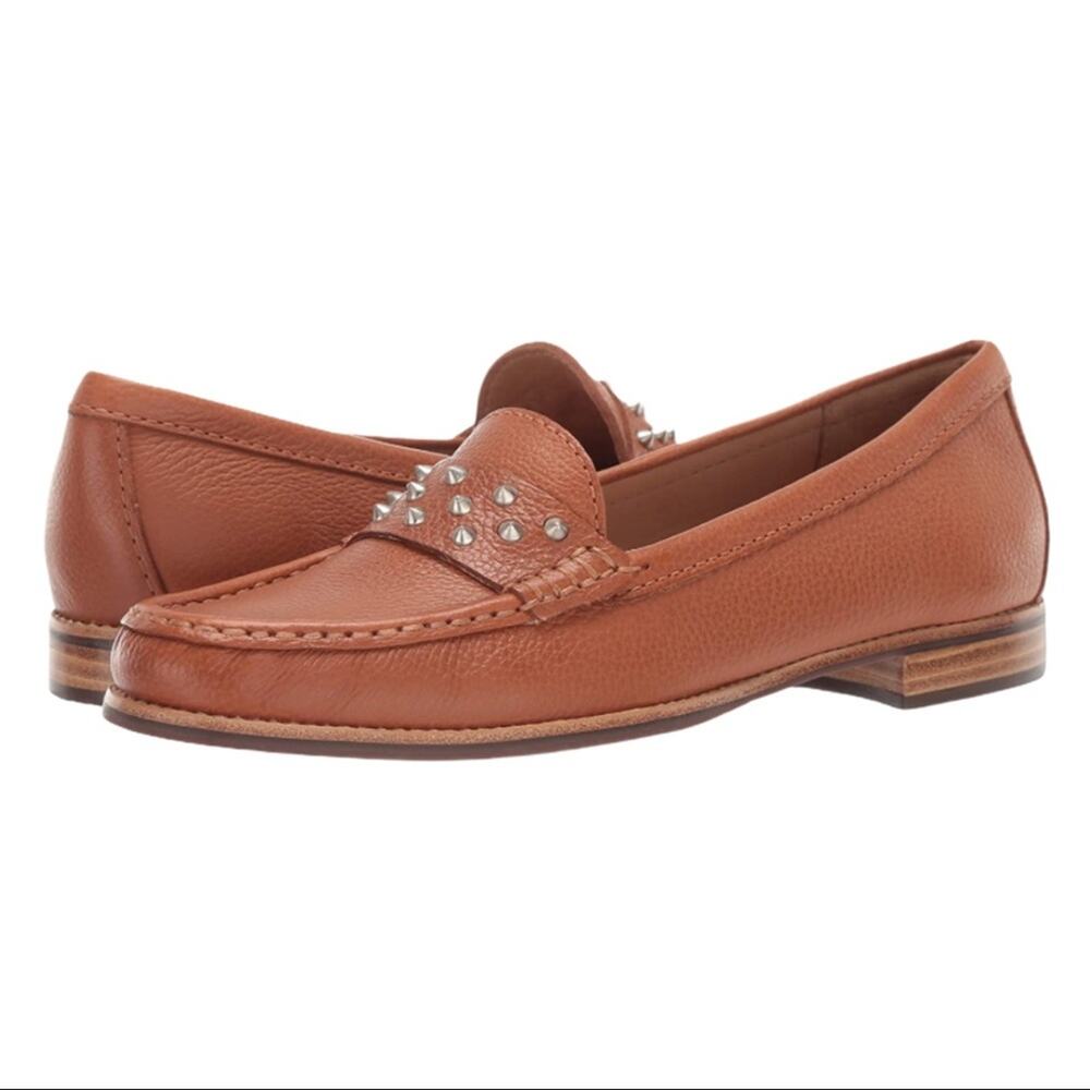 Driver Club USA Louisville Spiked Loafer Tan Women's Size 5 EU 35 New In Box
